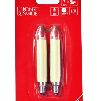 Konstsmide LED Birne Schaftkerze warmweiß 2er Blister