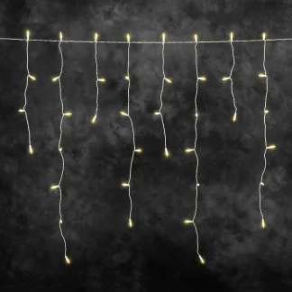 Konstsmide LED Eisregen Lichtervorhang für Außen 200 LED, bernstein