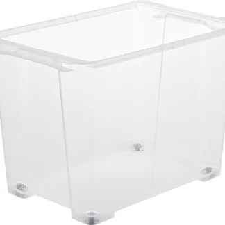 Rotho Aufbewahrungsbox EVO Easy mit Rollen 65 L transparent