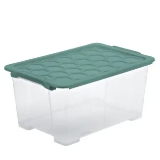 Rotho Aufbewahrungsbox EVO Safe inkl. Deckel 44 L Mistletoe grün