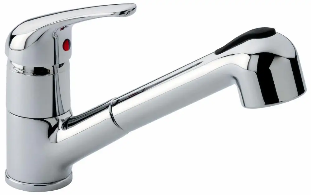 Emmevi Küchenarmatur Ambra Niederdruck, chrom, mit herausziehbarer Brause