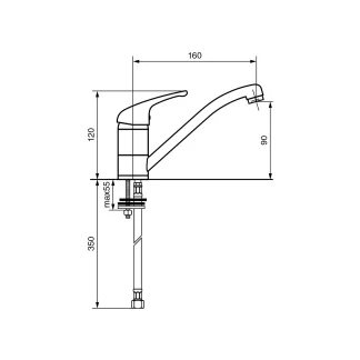 Emmevi Waschtischarmatur Ambra verchromt, Niederdruck