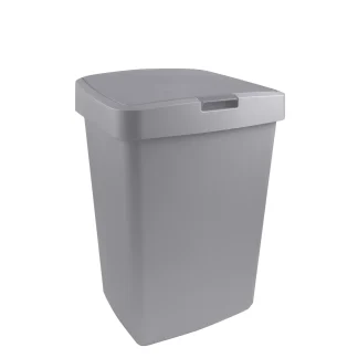 Sunware Klappdeckel-Abfalleimer Delta 50 l, grau
