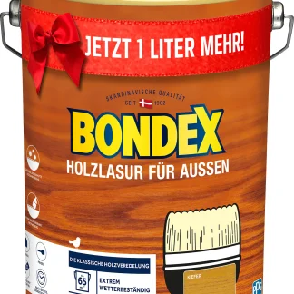 Bondex Holzlasur für Aussen 4+1 l kiefer Jetzt 1 L mehr !