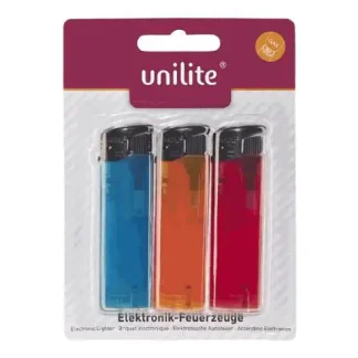 Unilite Elektronik-Feuerzeuge 3er Blister