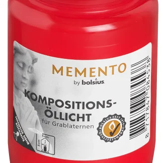 Bolsius Kompositions-Öllicht Nr. 3 rot, Höhe 9,5 cm, Ø 5,7 cm