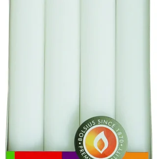 Bolsius Haushaltskerzen weiß, Höhe 18 cm, Ø 2,13 cm, 8er Pack