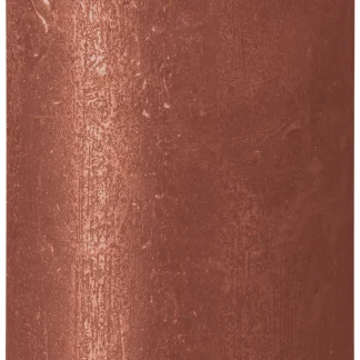Bolsius Stumpenkerze Rustik Shimmer Bernstein 13 cm