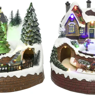Kaemingk LED Winterlandschaft Szene 16 x 18 x 17 cm bunt
