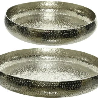 Kaemingk Deko Schale silber Aluminium Ø 35 cm