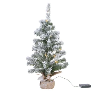 Kaemingk Tannenbaum künstlich beleuchtet beschneit 50 Lichter warmweiß