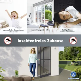 Primaster Fliegenschutz-Tür 100 x 210 cm anthrazit/anthrazit kürzbar