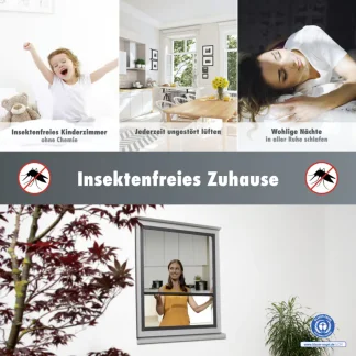 Primaster Fliegenschutz-Plissee 130 x 150 cm anthrazit/anthrazit kürzbar