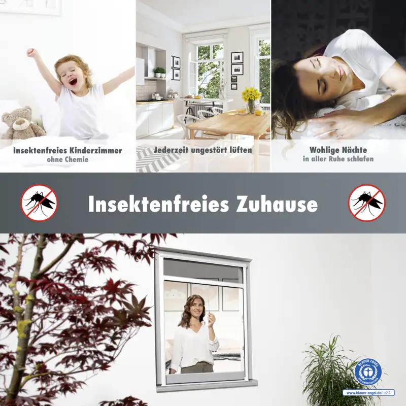 Primaster Fliegenschutz-Rollo 130 x 160 cm weiß/weiß kürzbar