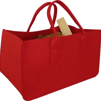 Filztasche für Holz rot HxBxT 34x50x27 cm