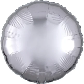 Folienballon Metallic silber rund 43 cm