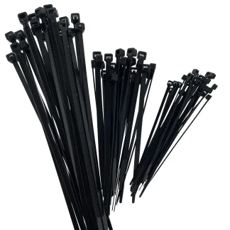 TrendLine Kabelbinder-Set schwarz3 x 25 Stück, sortiert