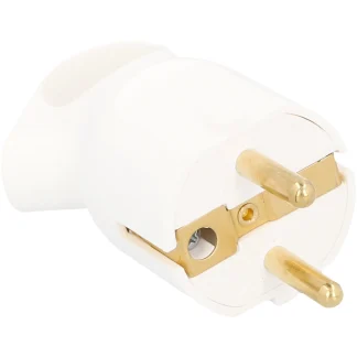 LEGRAND Schutzkontakt-Stecker Knickschutz mit Ausziehhilfe weiß
