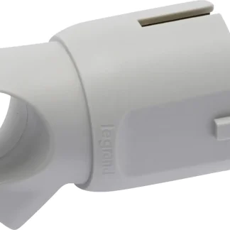 LEGRAND Schutzkontakt-Stecker Knickschutz mit Ausziehhilfe grau
