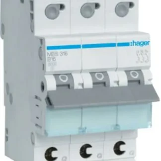 Hager Leitungsschutzschalter B 16A 3-polig MBS316 QuickConnect