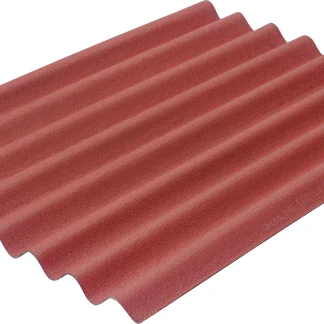 Onduline Bitumenwellplatte Easyline 100 x 76 cm 2,6 mm rot