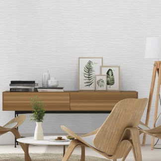 Rasch Vliestapete 816747 Wallton überstreichbare steine weiß 10,05 x 0,53 m