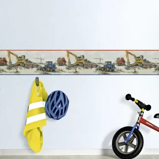 Rasch Papierborte 293609 Kids & Teens II baustelle 5 x 0,255 m
