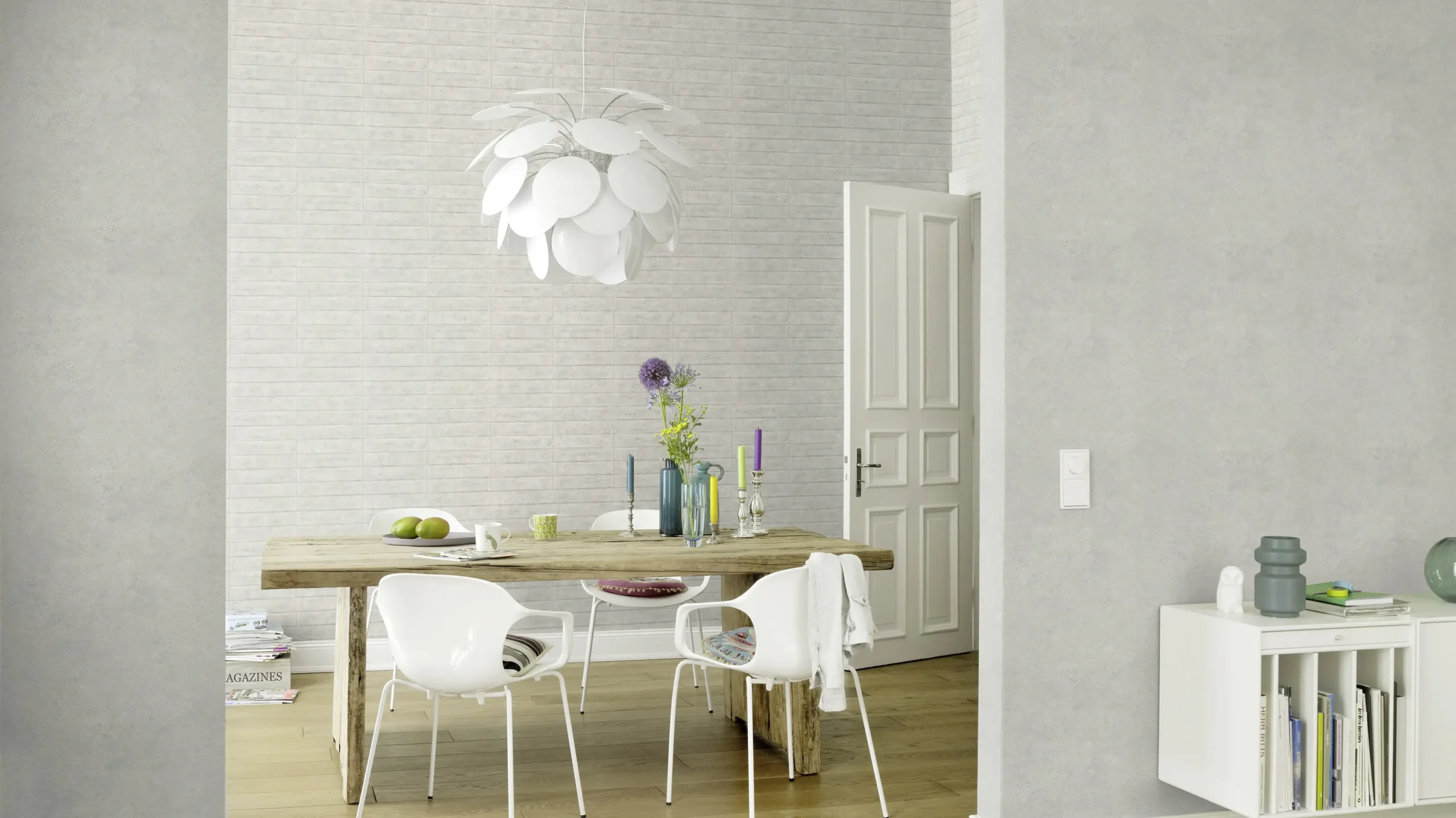 Rasch Vliestapete 315141 Silber-Silbergrau Uni 10,05 m x 0,53 m