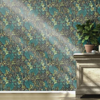 Rasch Vliestapete 538243 Blau-Demin Muster & Motive 10,05 m x 0,53 m