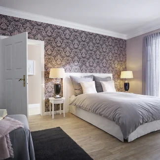 Rasch Vliestapete 570021 Trianon XIII textikstruktur rose, 10,05 x 0,53 m