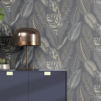 Rasch Vliestapete 751840 Blau-Nachtblau Muster & Motive 10,05 m x 0,53 m