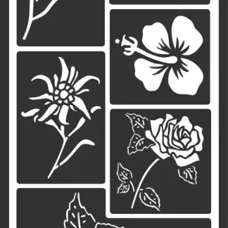 Kreul Flexible Designschablone selbstklebend flowers