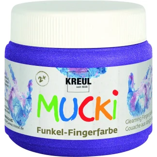 Kreul Mucki Funkel-Fingerfarbe Zauberlila 150 ml