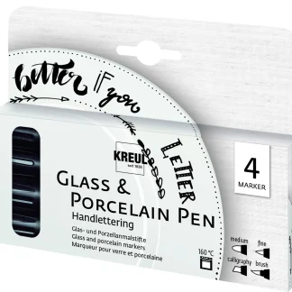 Kreul Glass & Porcelain Pen 4er Set Handlettering