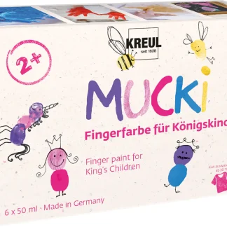 Kreul Mucki Fingerfarbe für Königskinder 6er Set 50 ml
