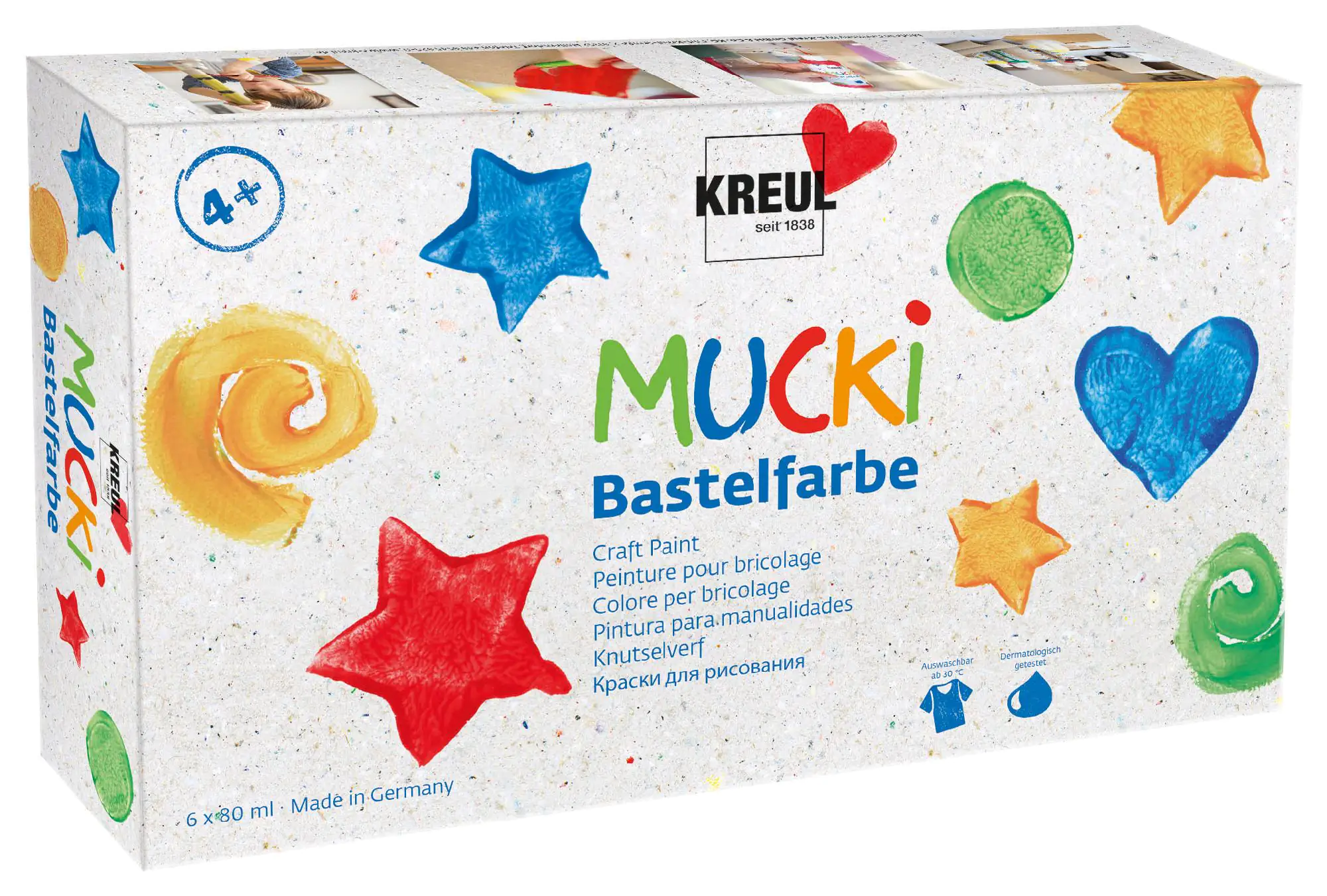 Kreul Bastelfarbe 6er Set je 80 ml