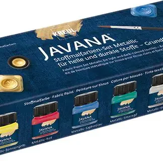 Kreul Javana Stoffmalfarben Metallic Set 6 x 20 ml helle & dunkle Stoffe