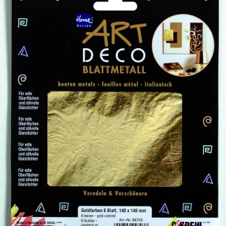 Kreul Blattmetall gold, 6 Blatt, 140 x 140 mm
