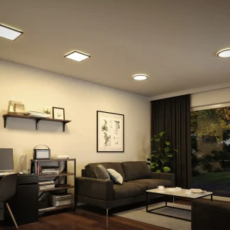 Paulmann LED Panel Atria Shine schwarz 19 x 19 cm warmweiß