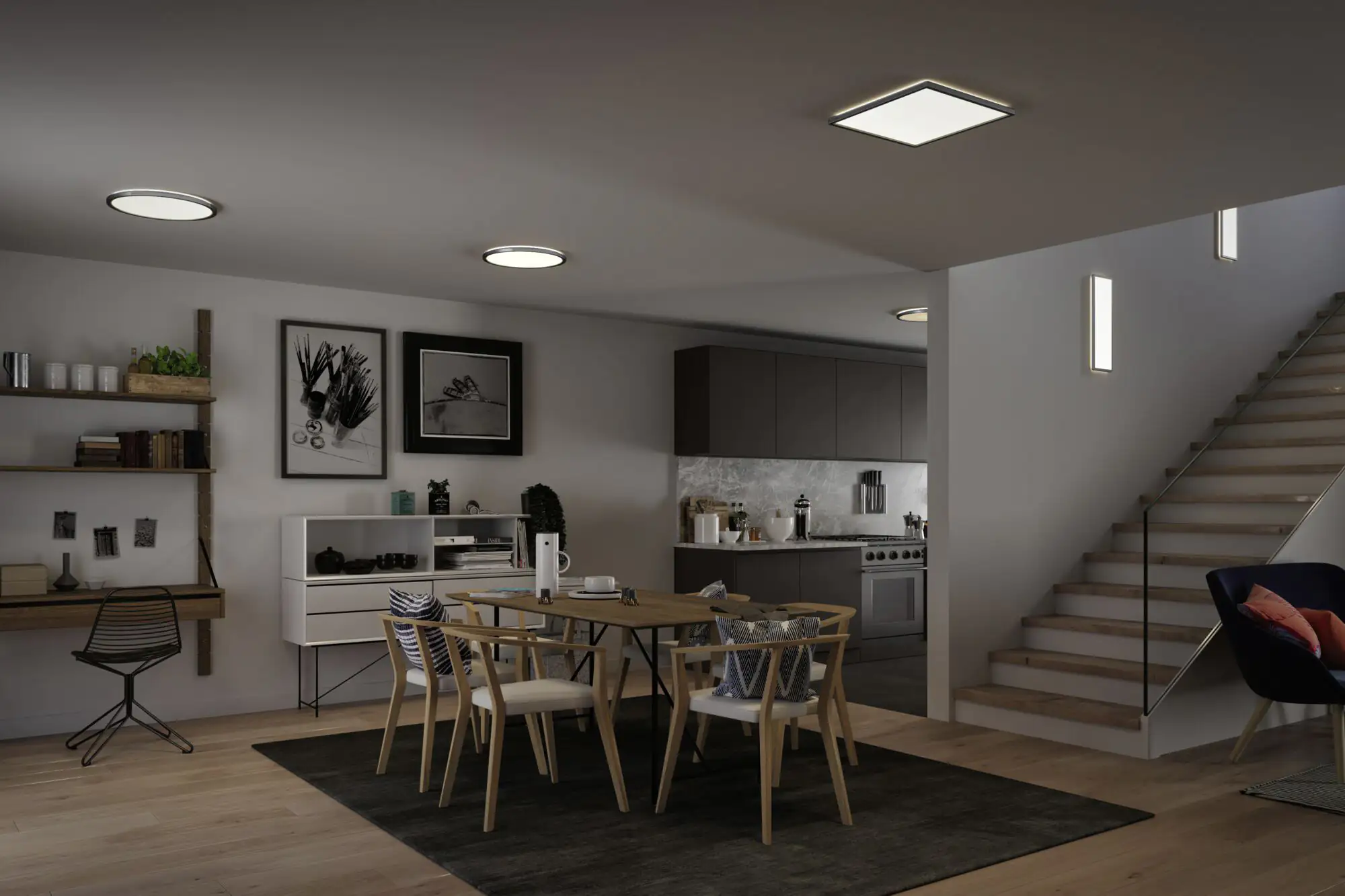 Paulmann LED Panel Atria Shine chrom-matt 42 x 42 cm neutralweiß dimmbar