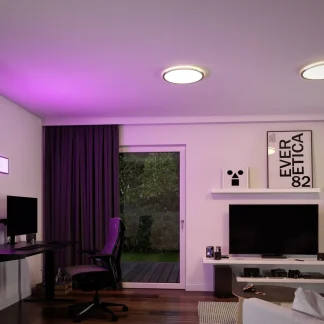 Paulmann LED Panel Atria Shine chrom-matt Ø 42 cm RGBW