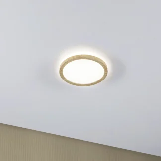 Paulmann LED Deckenleuchte Atria Shine Backlight Holzoptik Ø 19cm