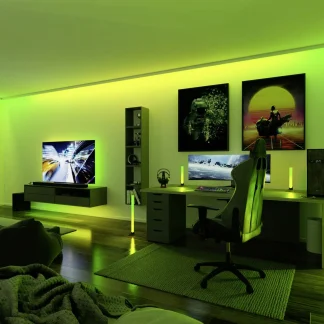 Paulmann Entertain LED Lightbar Standfuß schwarz 2er Set Kunststoff