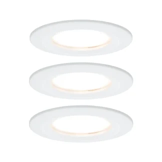 Paulmann LED Einbauleuchte Nova Coin 3er Set weiß 7,8 cm starr warmweiß