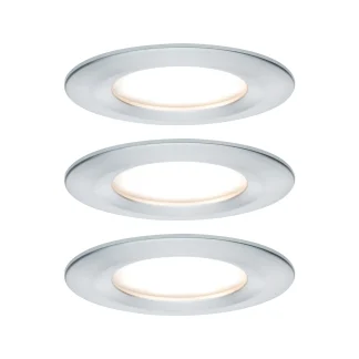 Paulmann LED Einbauleuchte Nova Coin 3er Set alu Ø 7,8 cm starr warmweiß