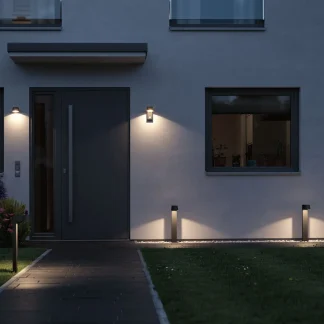 Paulmann LED Außen-Wandleuchte Capea schwarz 9,6 x 5,6 cm warmweiß