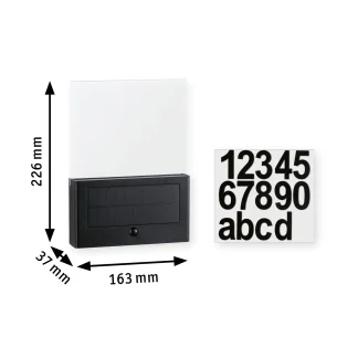 Paulmann Solar LED Hausnummernleuchte Neda insect-friendly 22,6 x 16,3 cm