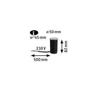 Paulmann LED Bodeneinbauleuchte insect-friendly alu Ø 5 cm warmweiß