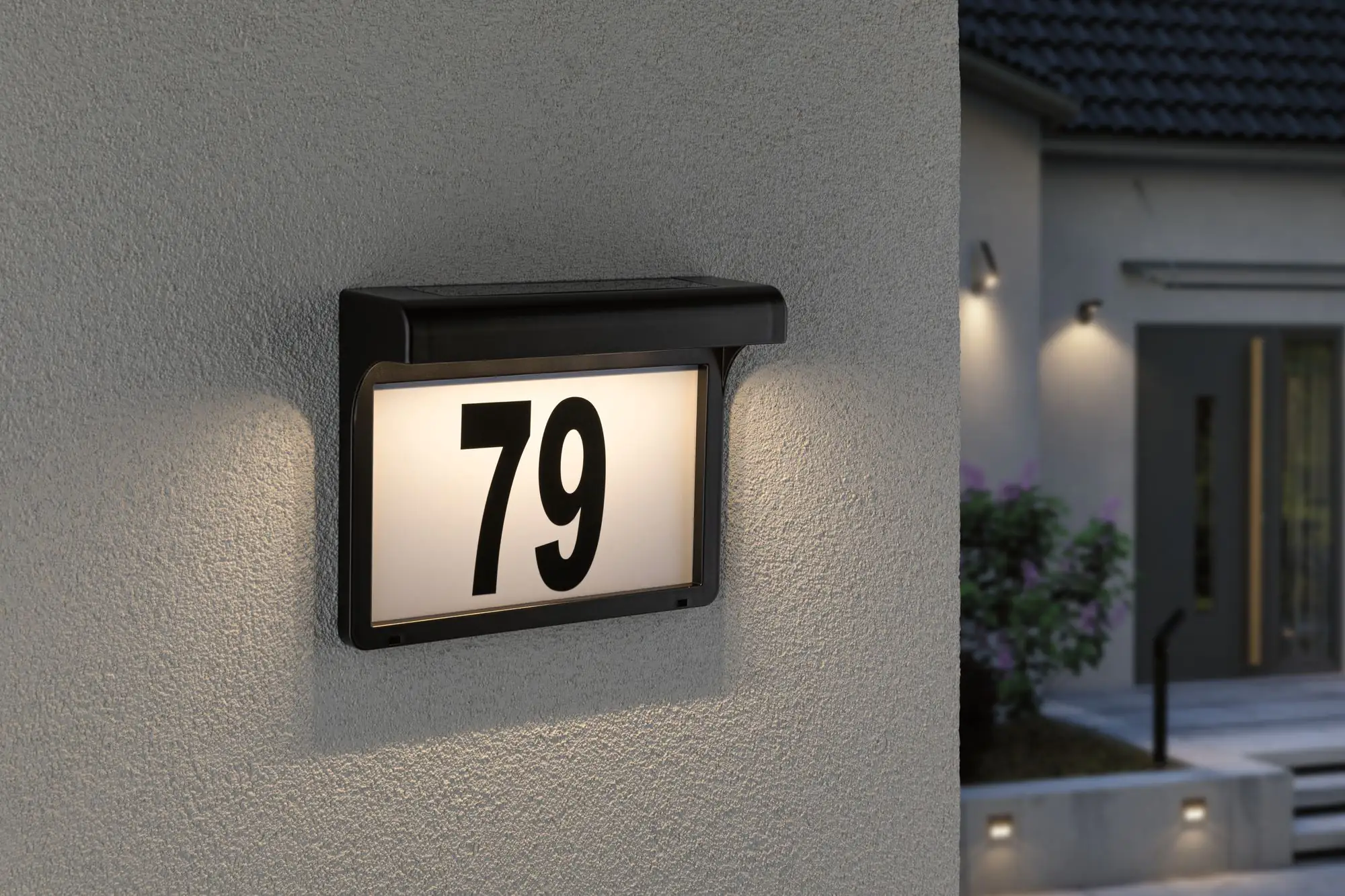 Paulmann Solar Hausnummernleuchte Dayton II schwarz warmweiß