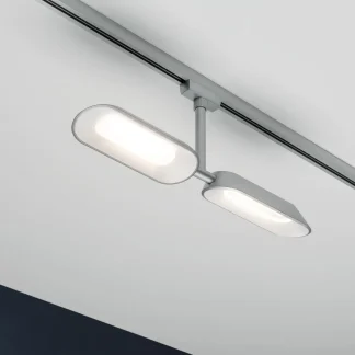Paulmann URail LED Einzelspot Dipper chrom matt weiß 37,5 cm 8 W